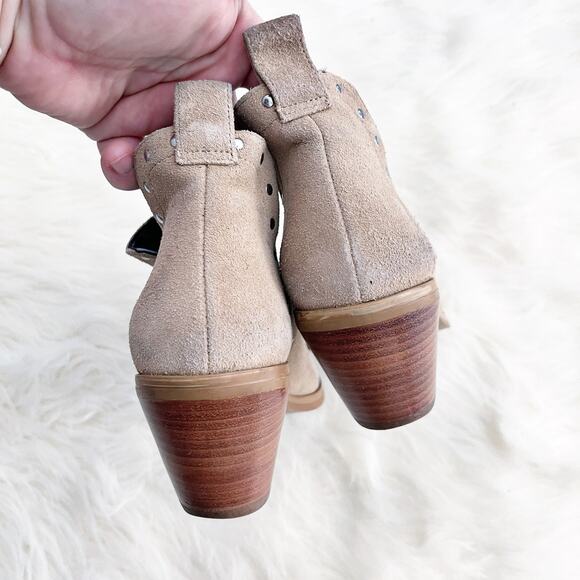 Rebecca Minkoff Lana Suede Split Shaft Booties - Picture 6 of 8